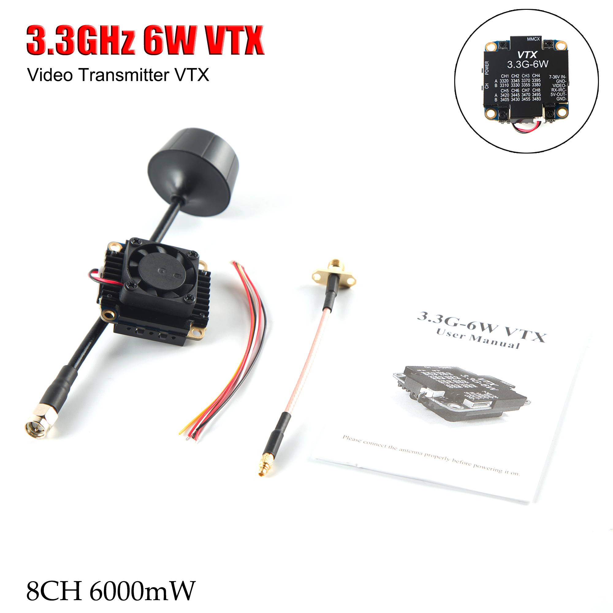 Rc Airplane Drone - FPV Video Transmitter 3.3G 6W VTX