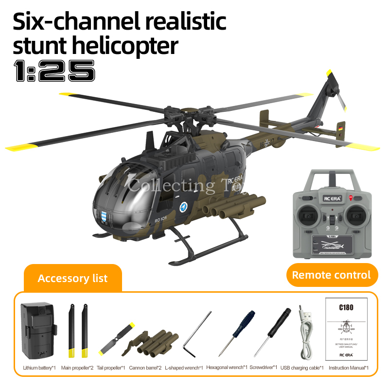 Rc Era C180 Bo105 1/25 Scale 6 - Rc Helicopter Gyro review and price