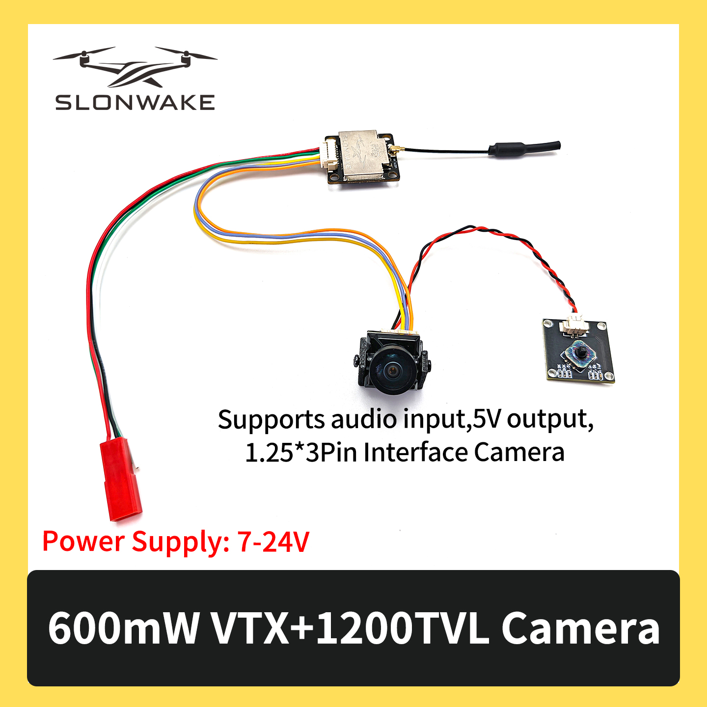 SLONWAKE 5.8G 600mW 7-24V FPV  - Rc Airplane Drone review and price