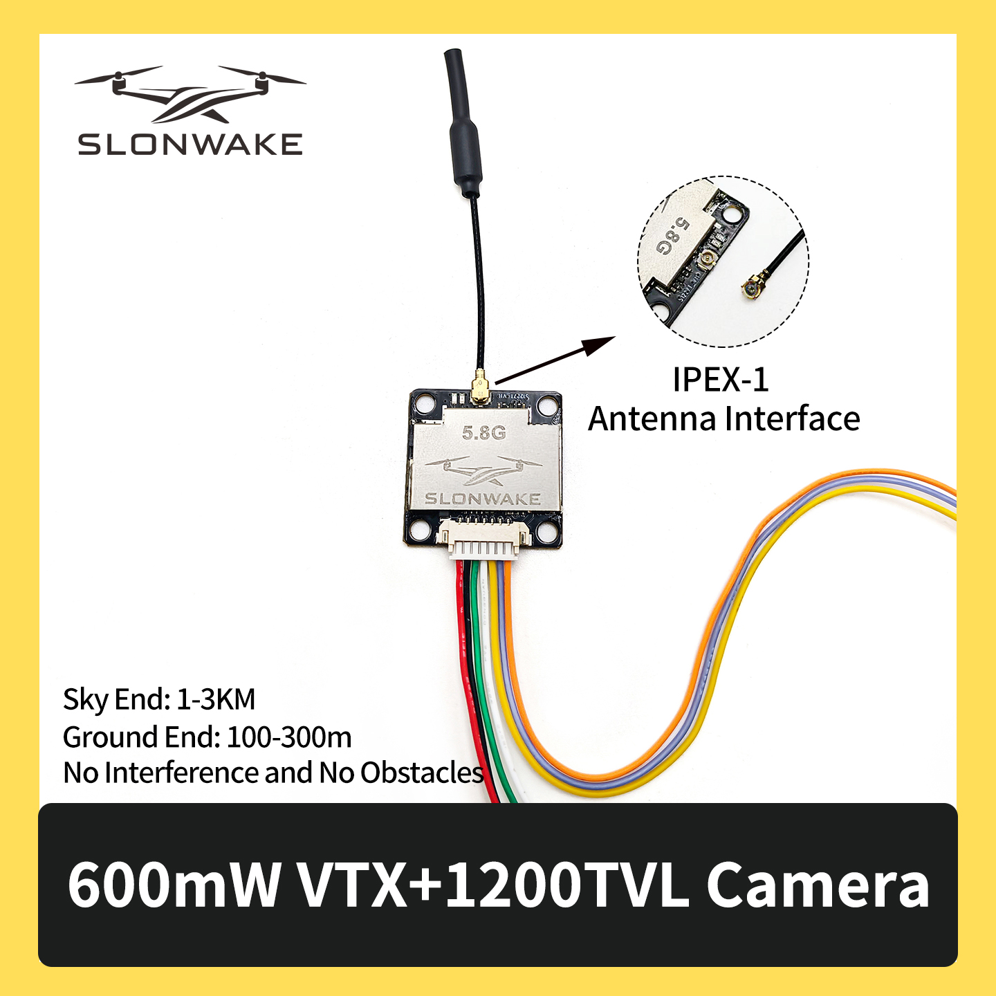 SLONWAKE 5.8G 600mW 7-24V FPV  - Rc Airplane Drone review and price