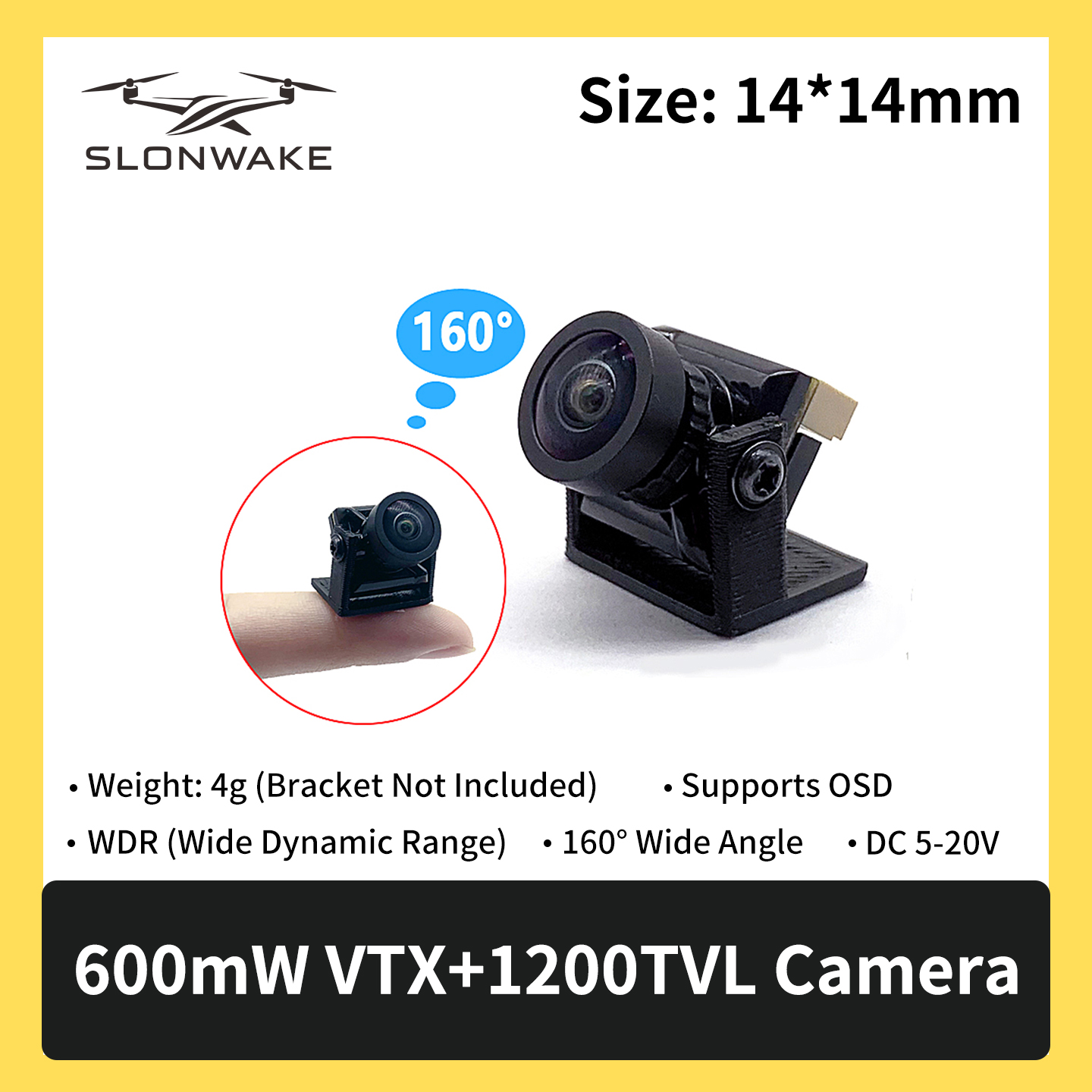 SLONWAKE 5.8G 600mW 7-24V FPV  - Rc Airplane Drone review and price