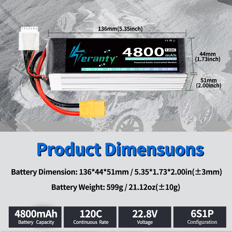 TERANTY 6S 4800mAh Lipo Batter - Drone Rc Link review and price
