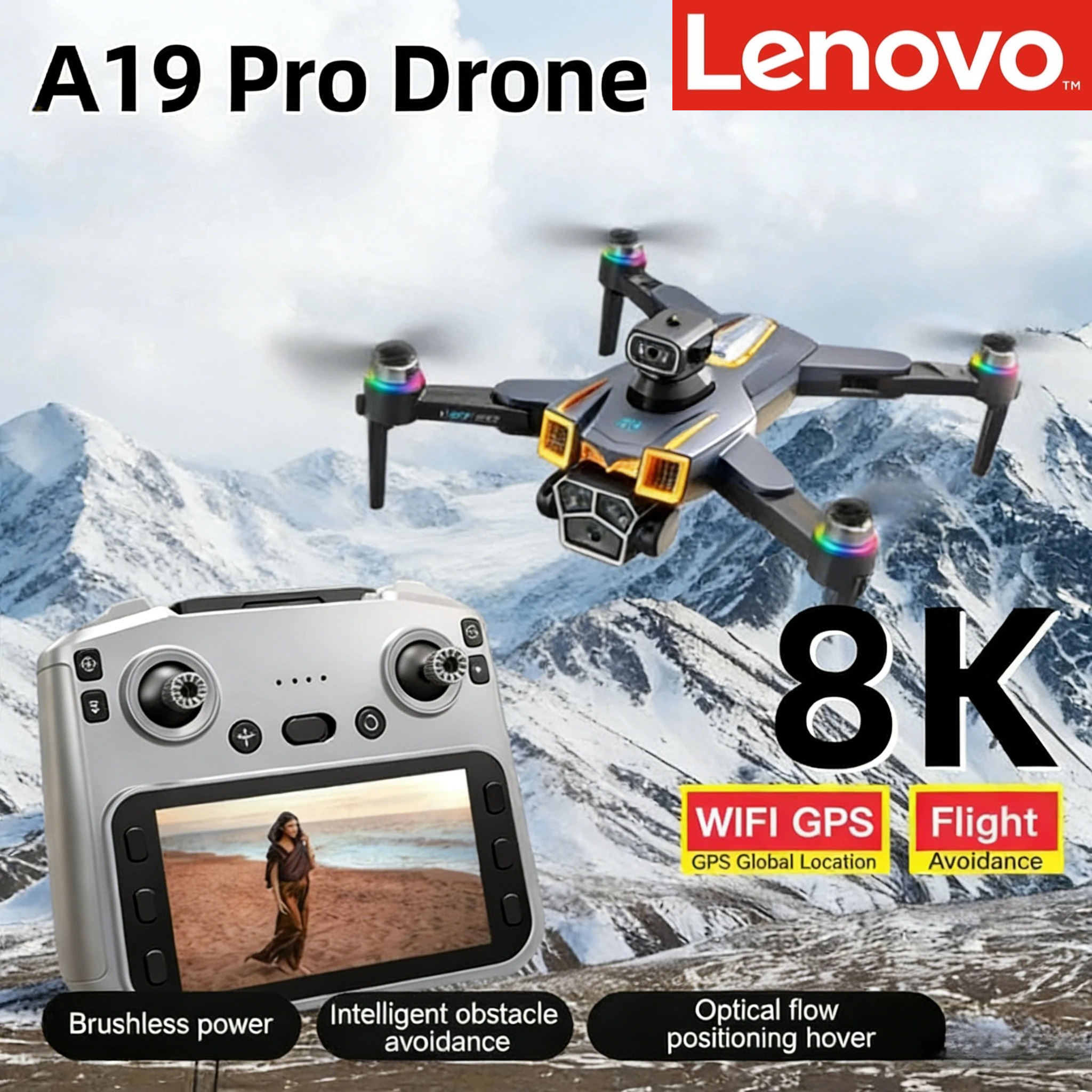Lenovo A19 PRO Drone 8K Aerial - Drone Gps Rc Tt36 review and price