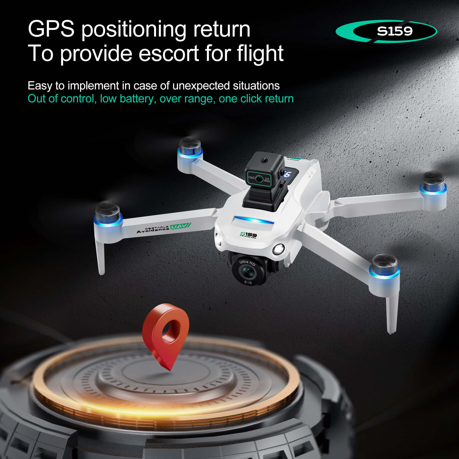 GPS Brushless Drone Dual Camer - Drone Rc Gps S159 review and price