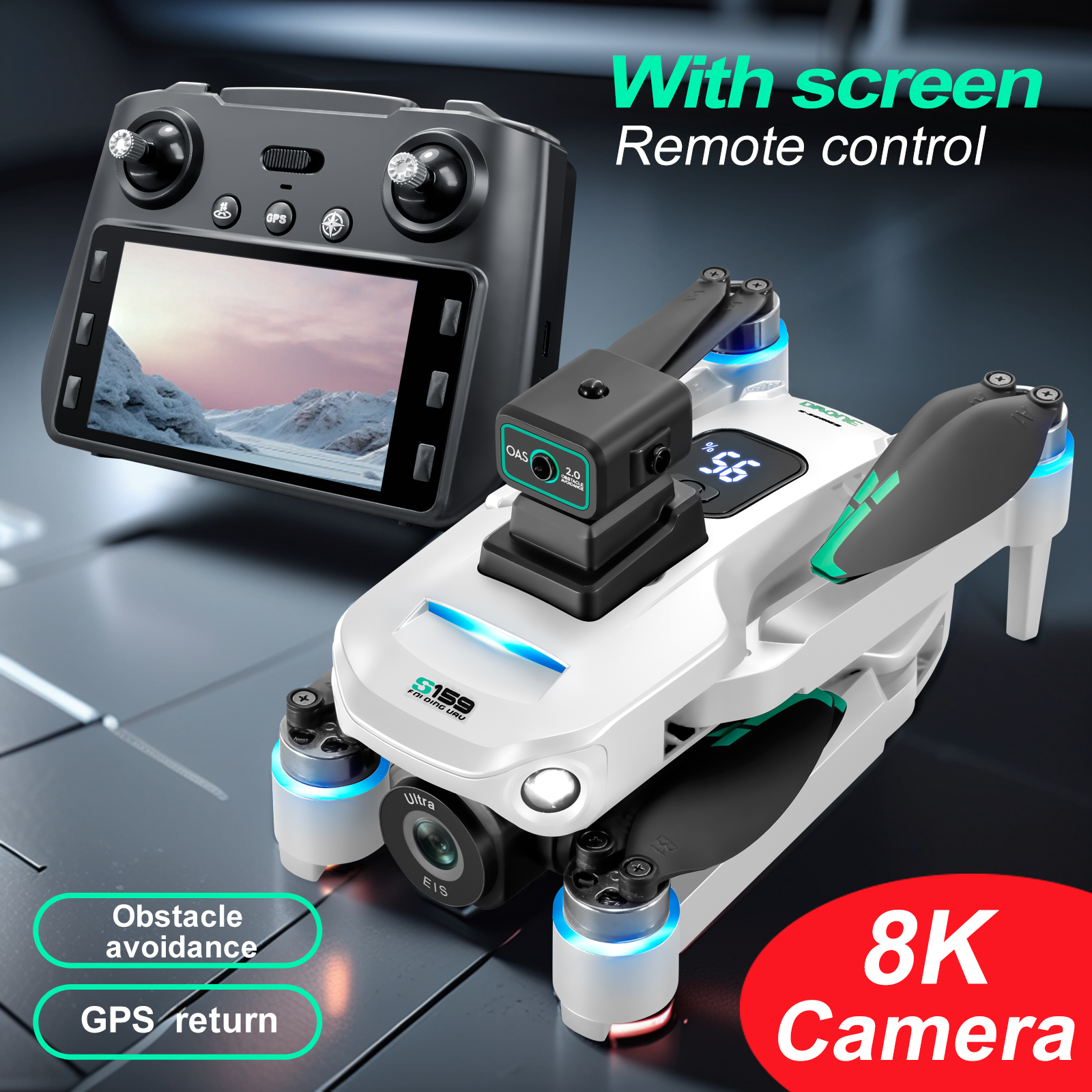 GPS Brushless Drone Dual Camer - Drone Rc Gps S159 review and price