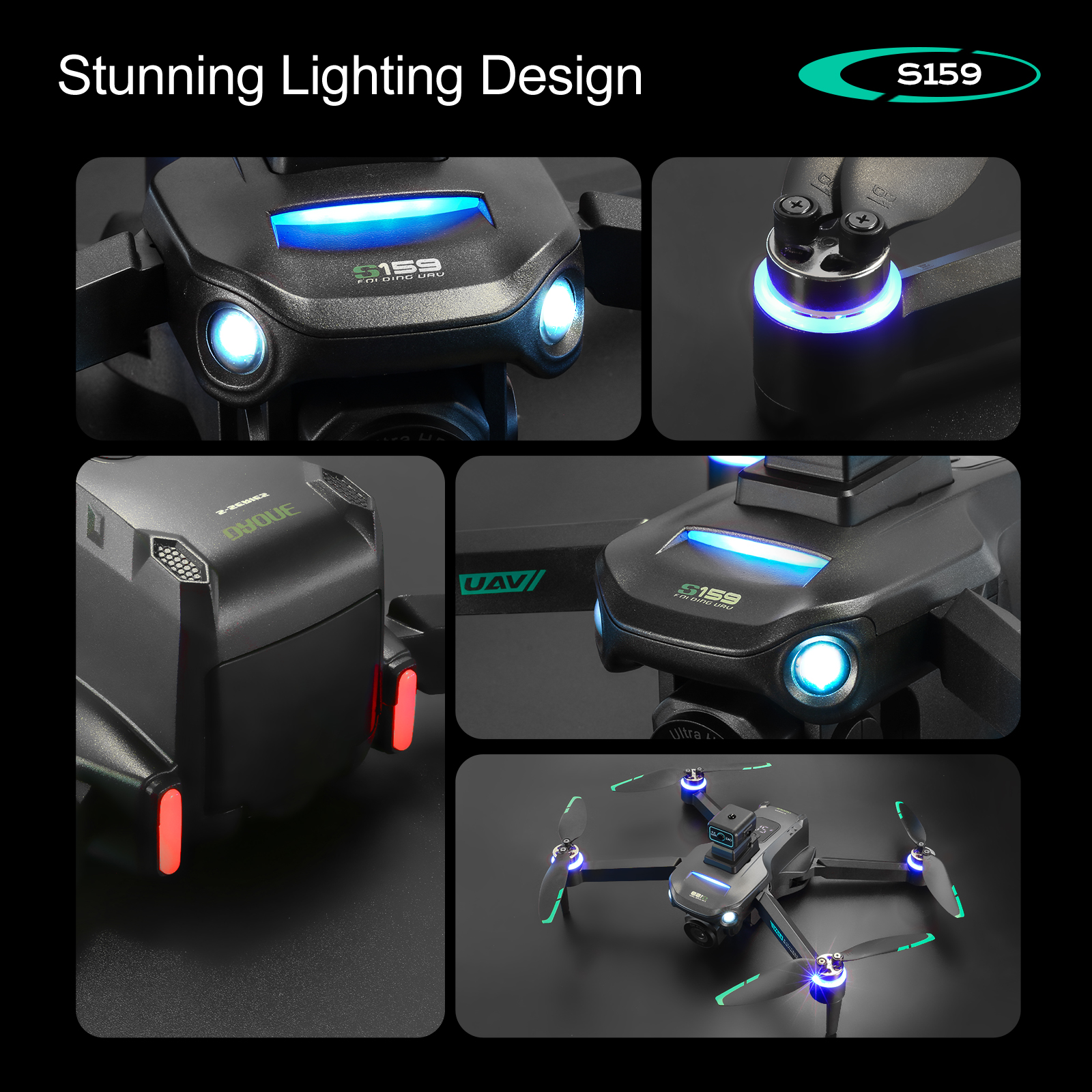 GPS Brushless Drone Dual Camer - Drone Rc Gps S159 review and price