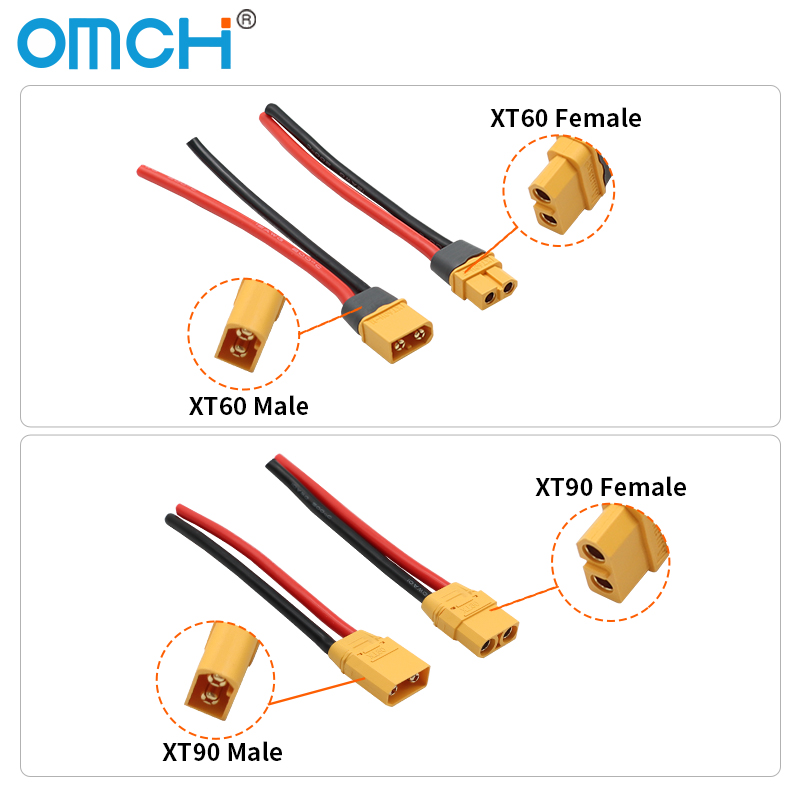 OMCH XT60 12/14AWG XT90 10AWG  - Drone Rc Link review and price